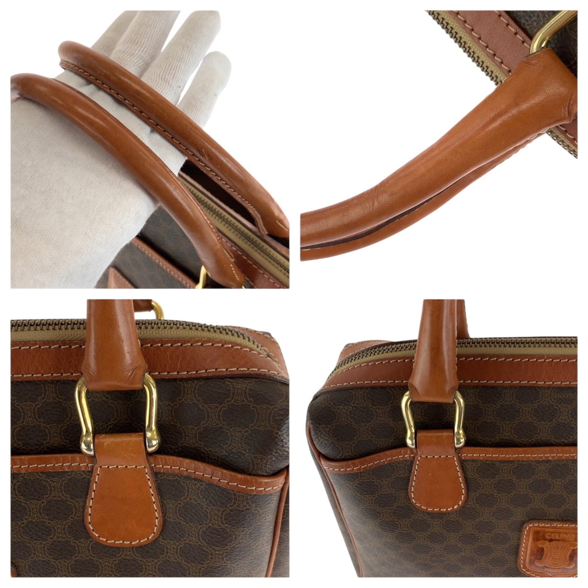 Vintage Duffle Bag Macadam Coated Canvas Large