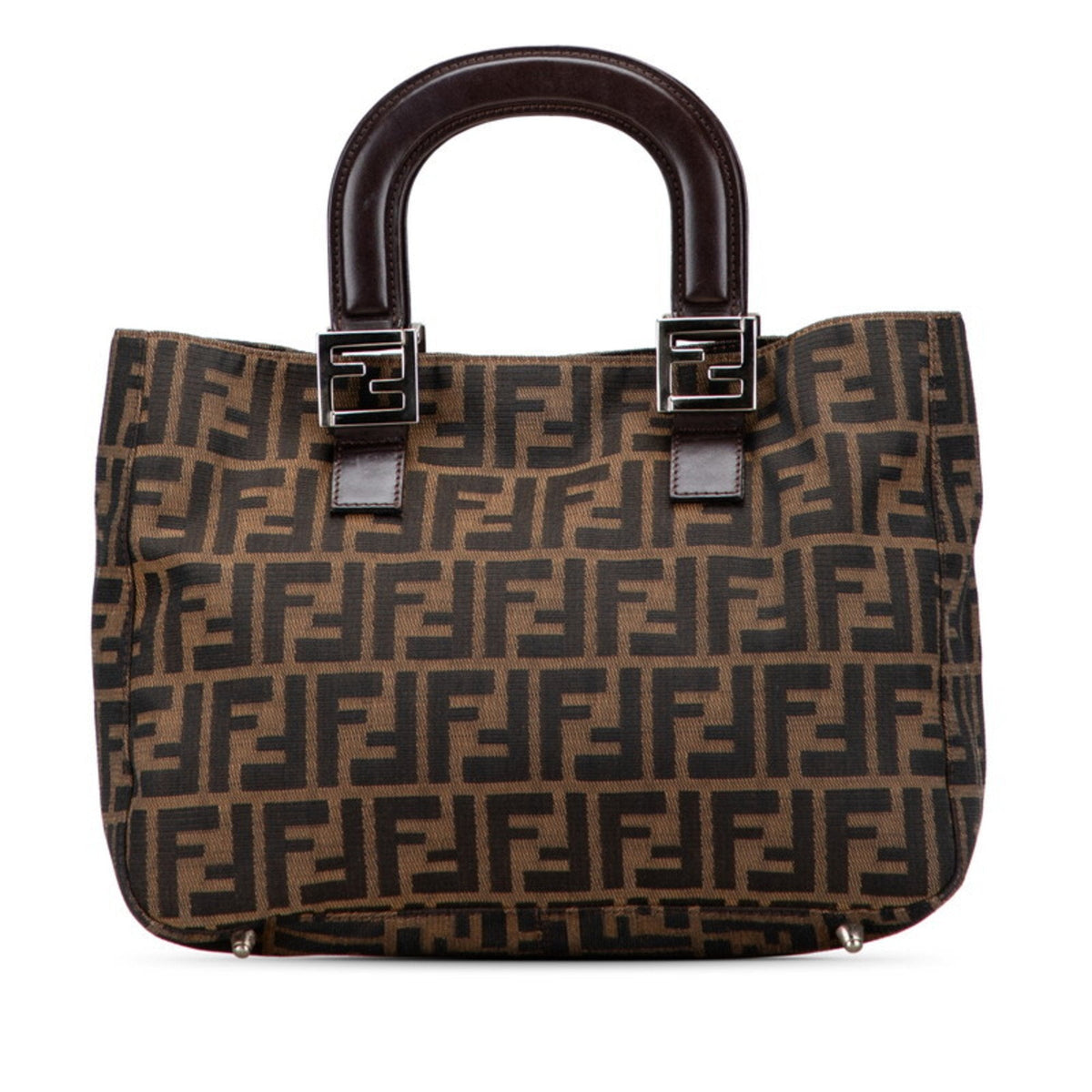 Vintage FF Handle Tote Zucca Canvas Small