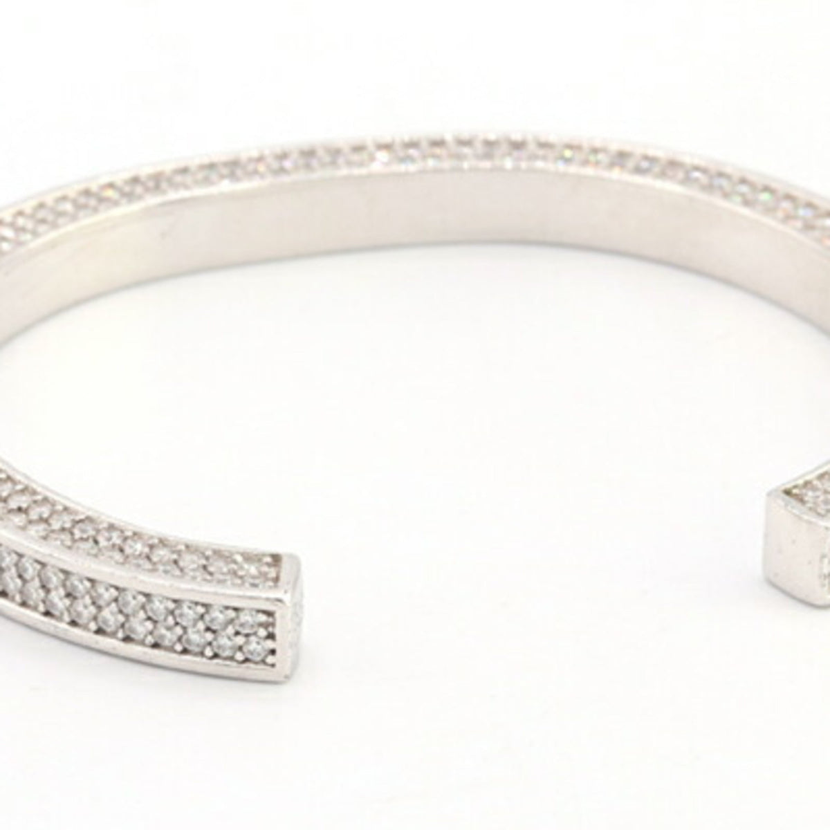 Bangle Bracelet Metal and Rhinestone