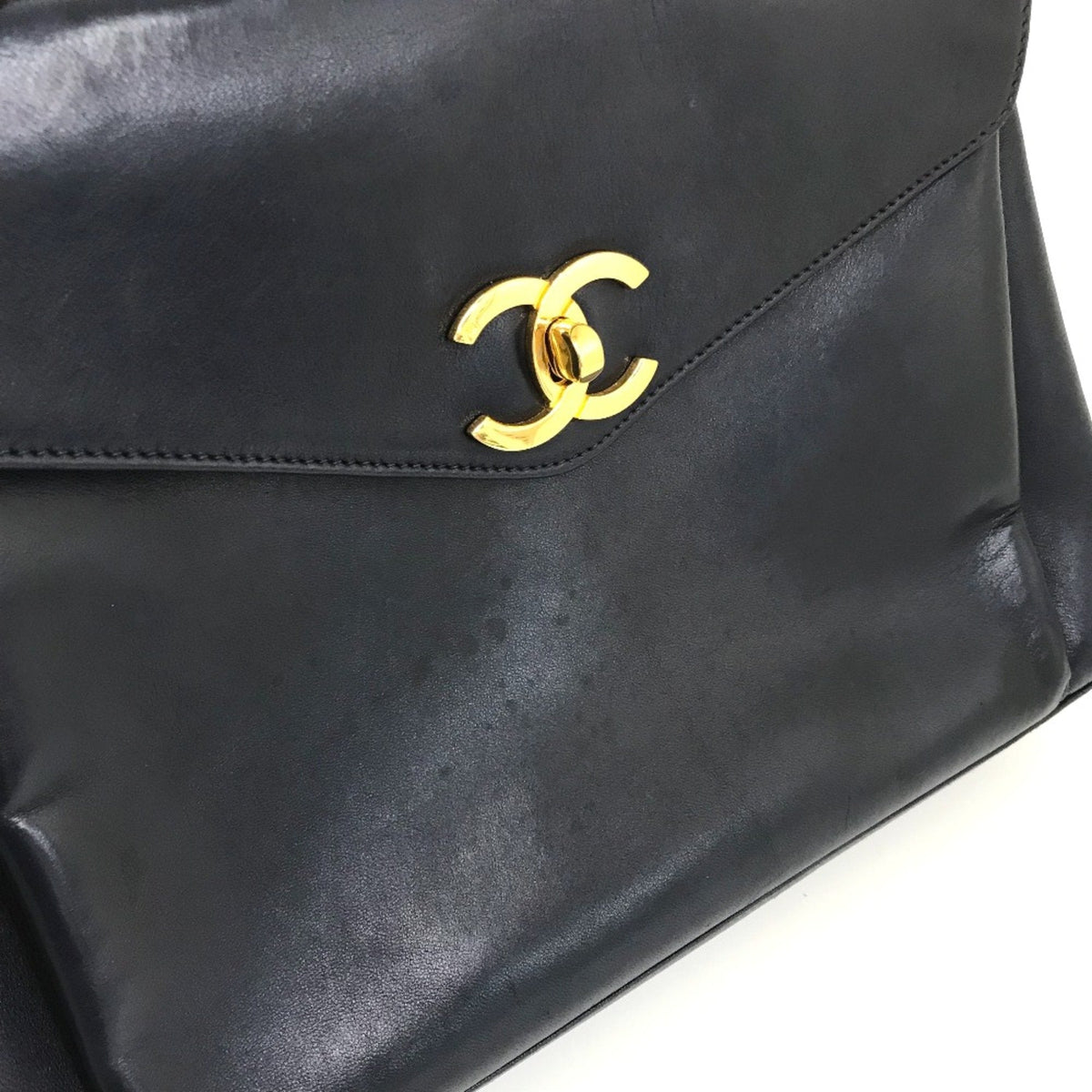 Vintage Front Pocket Tote Caviar Small
