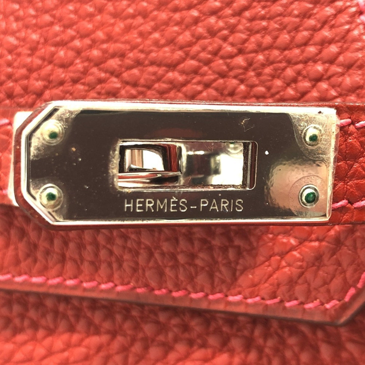 Birkin Handbag Red Togo with Palladium Hardware 25