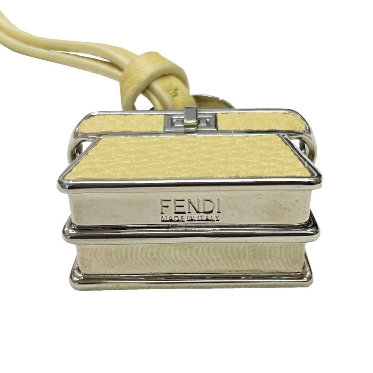 Charm Yellow Leather Handbag Charm