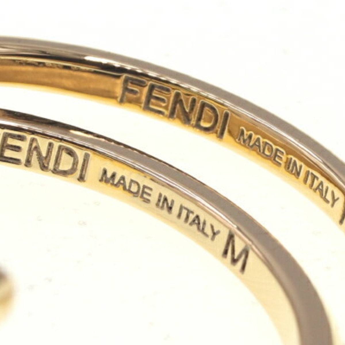 FF Double Band Ring Gold Metal