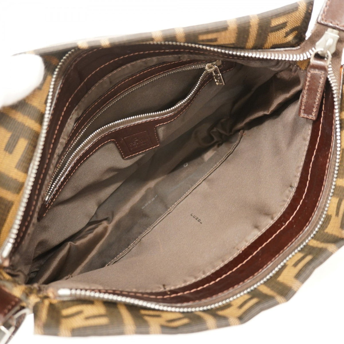 Vintage Pocket Shoulder Bag Zucca Canvas Small