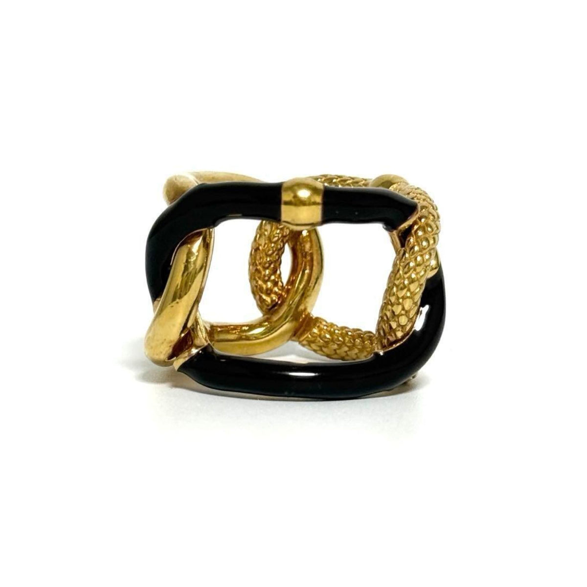 Intrecciato Chain Ring Sterling Silver
