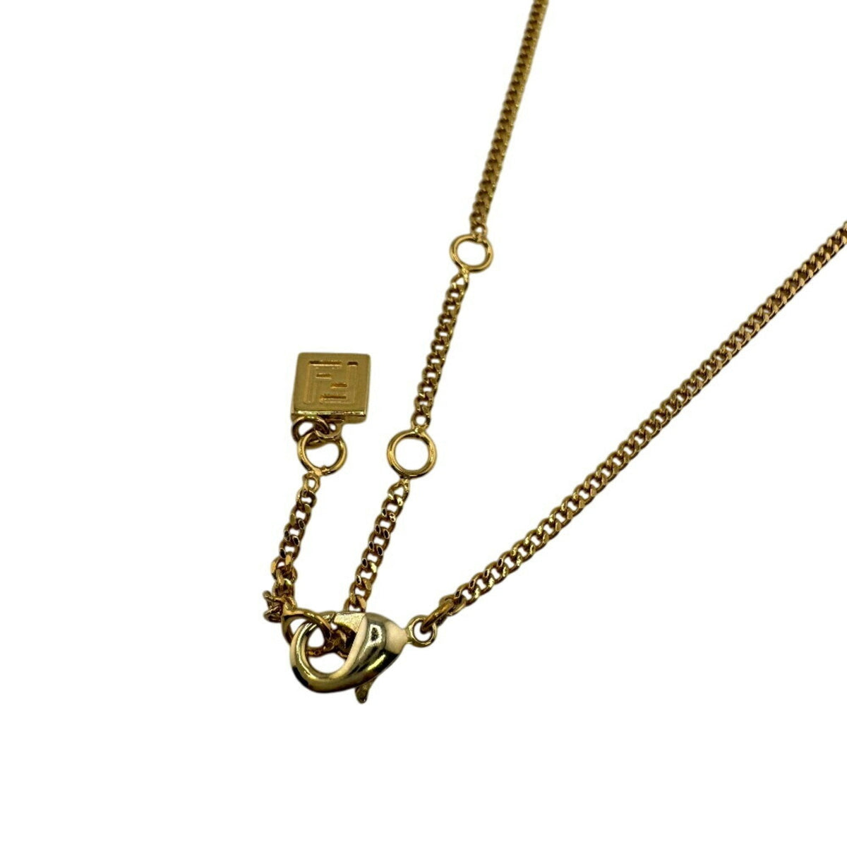 Forever Plate FF Necklace Gold