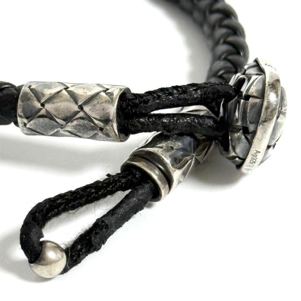 Charm Bracelet Leather and Sterling Silver