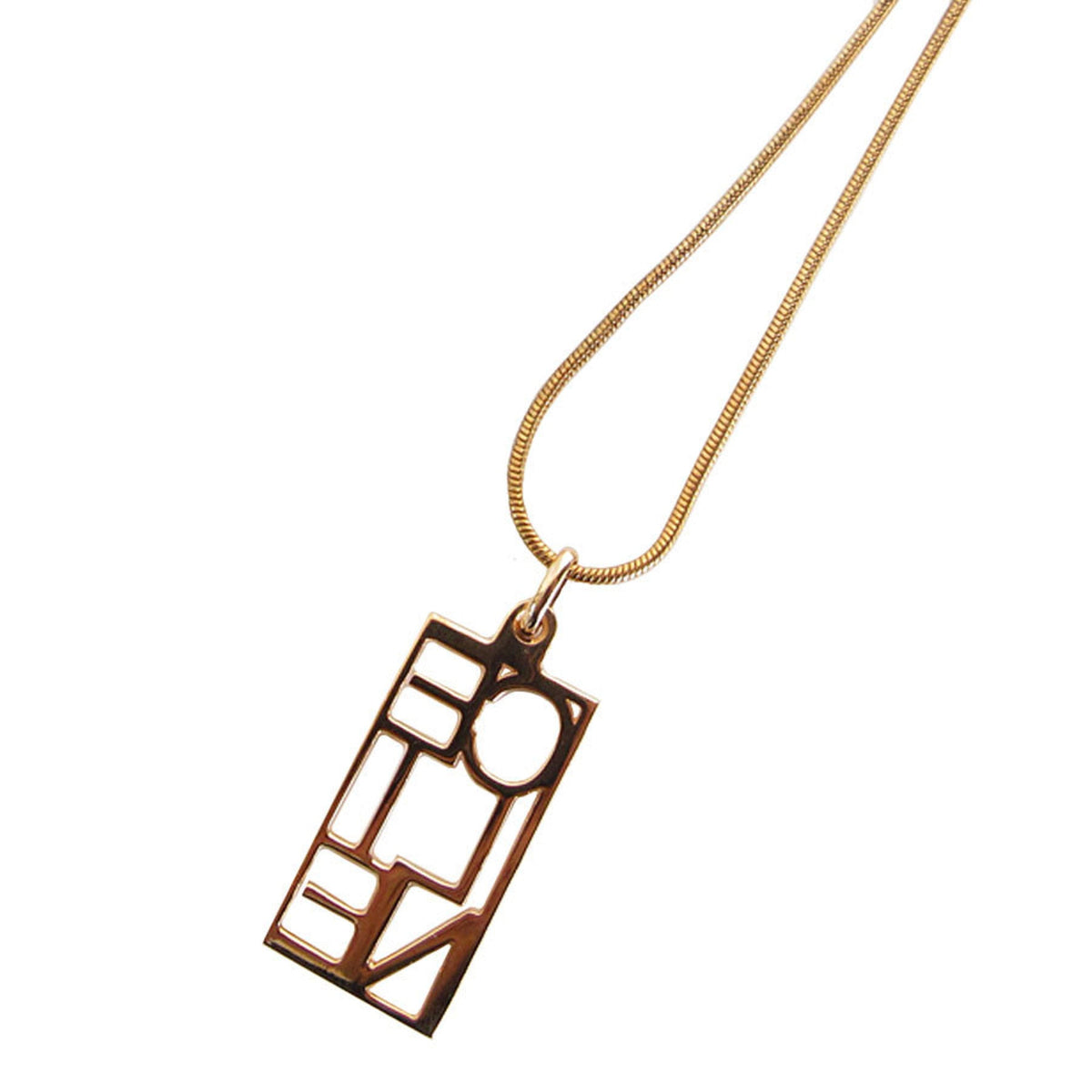 Pendant Necklace Metal Pink Gold