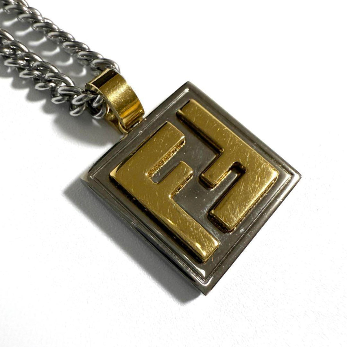 Pendant Necklace Metal Palladium and Gold Color