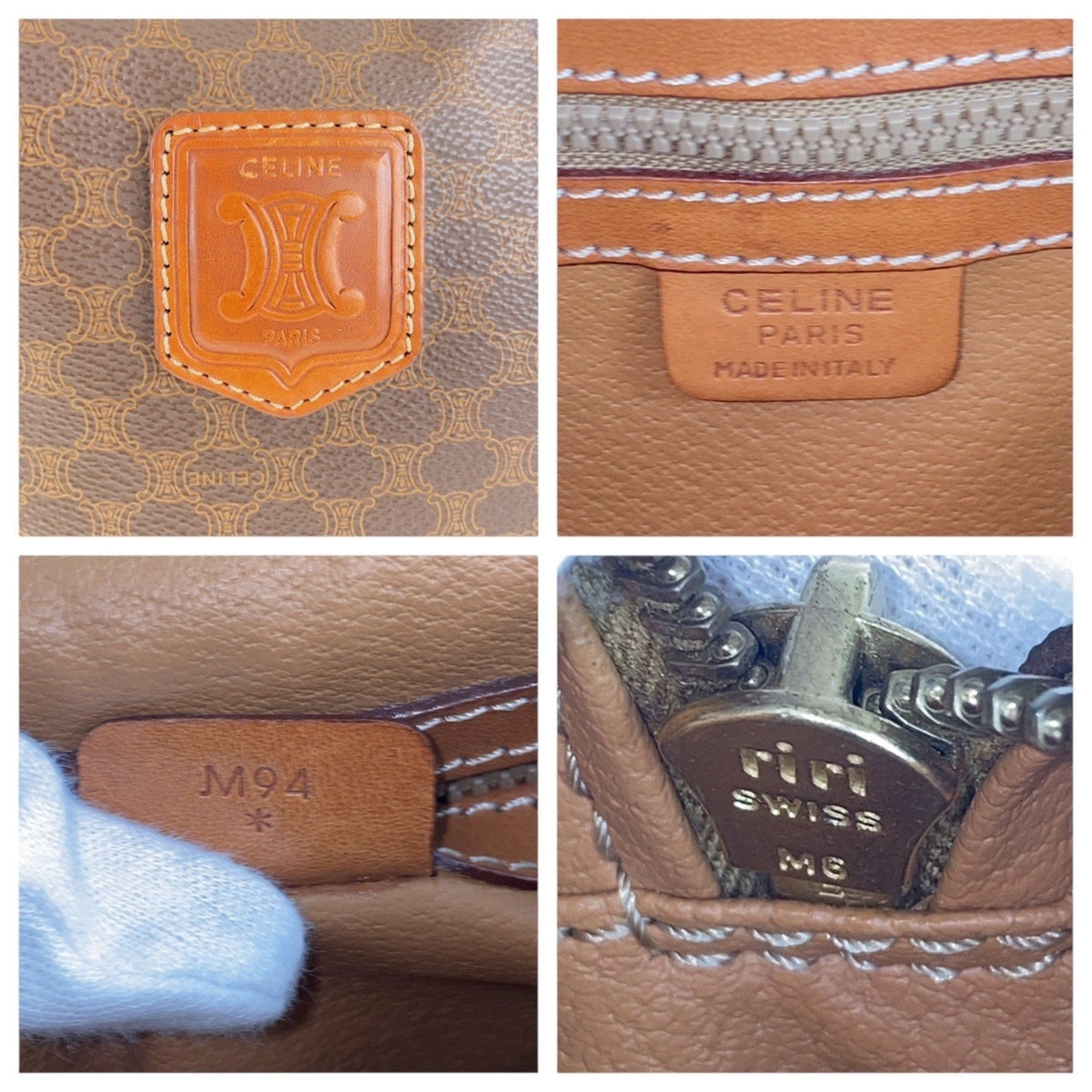 Vintage Saddle Flap Shoulder Bag Macadam Coated Canvas Small