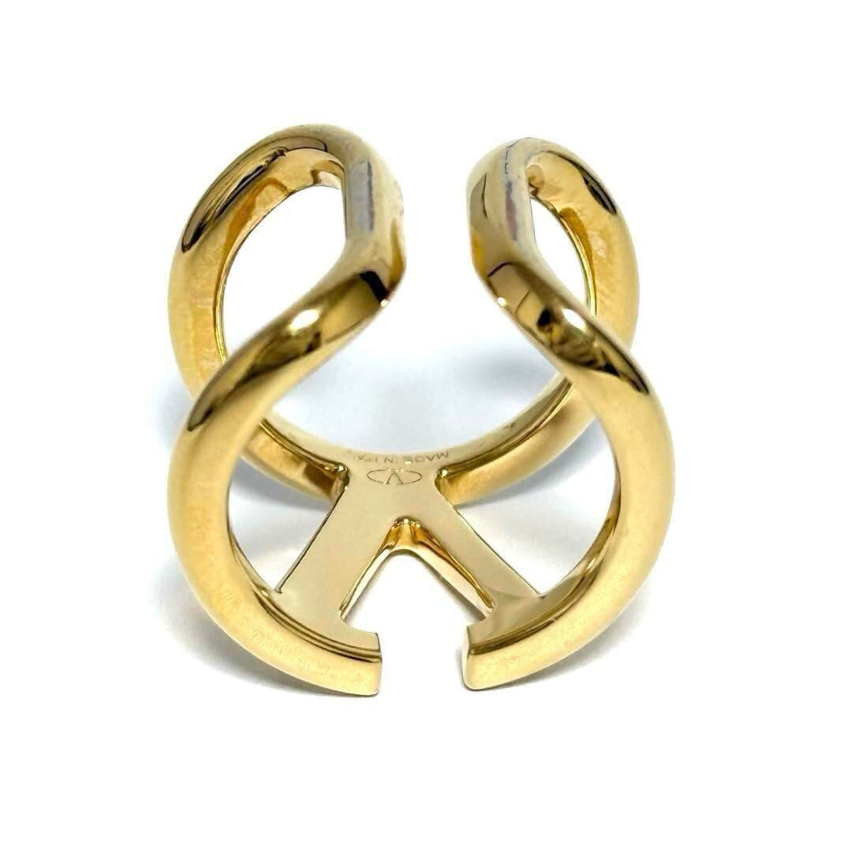 V Signature Ring Metal