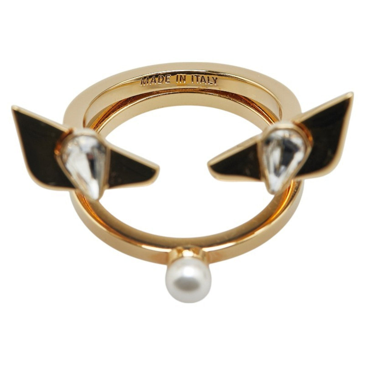 Band Ring Gold with Rhinestone