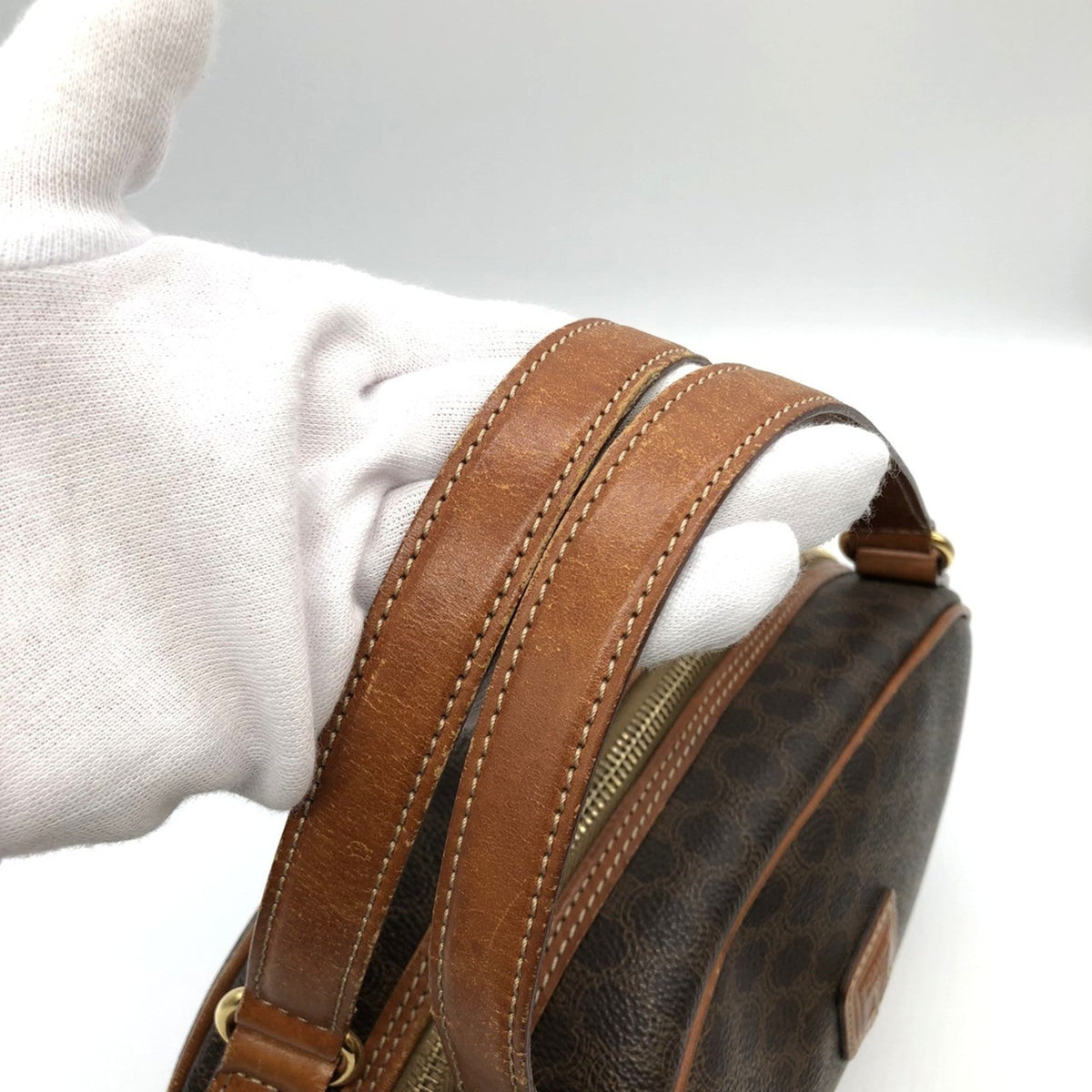 Vintage Duffle Bag Macadam Coated Canvas Large
