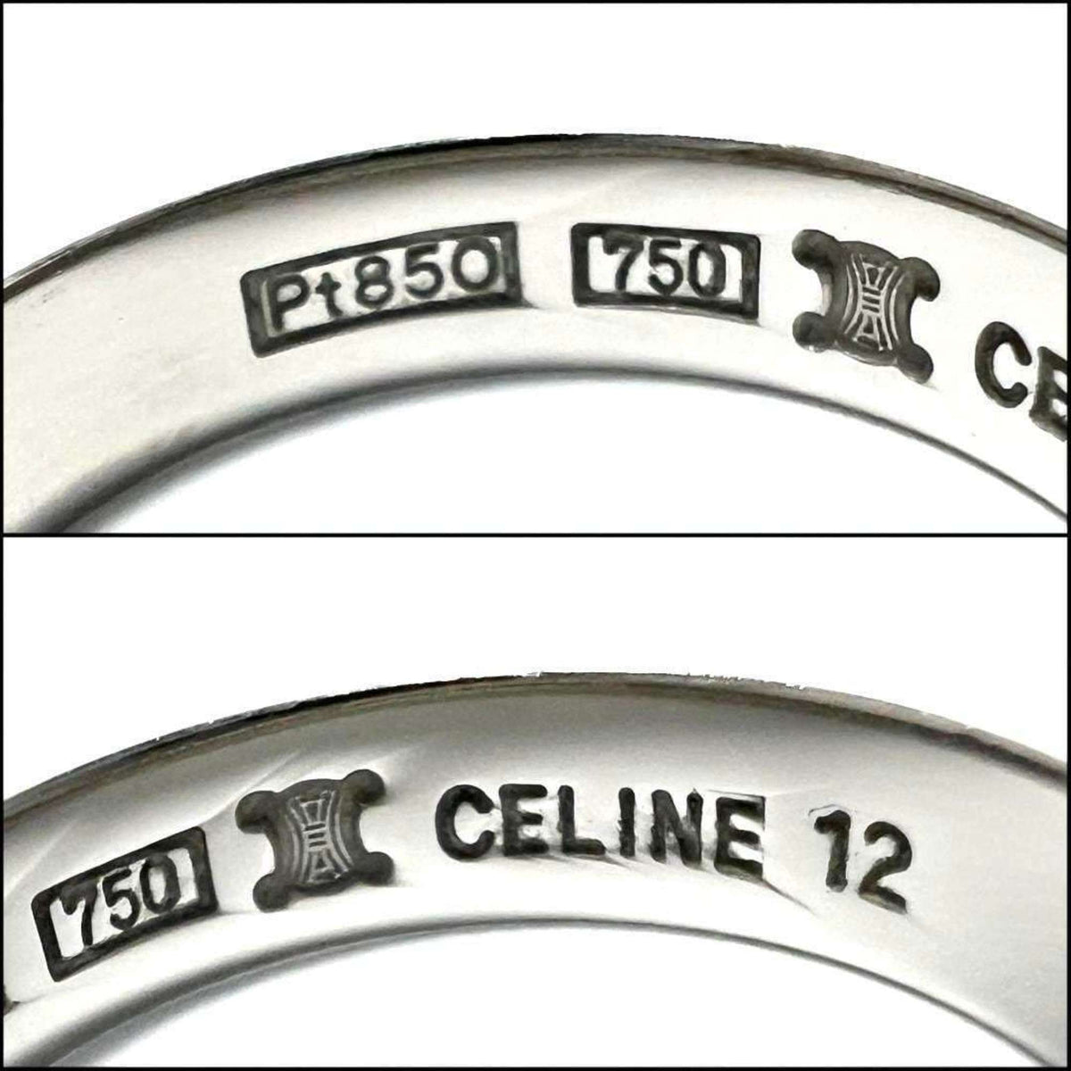 Band Ring Platinum and 18K Yellow Gold