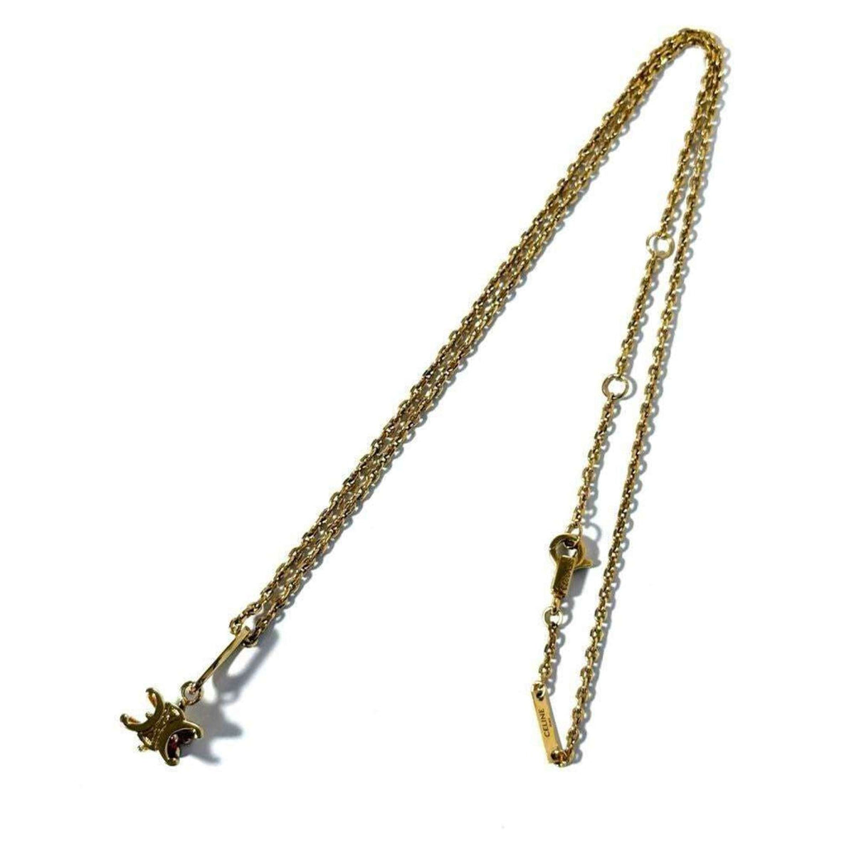 Triomphe Solitaire Pendant Necklace Metal Gold