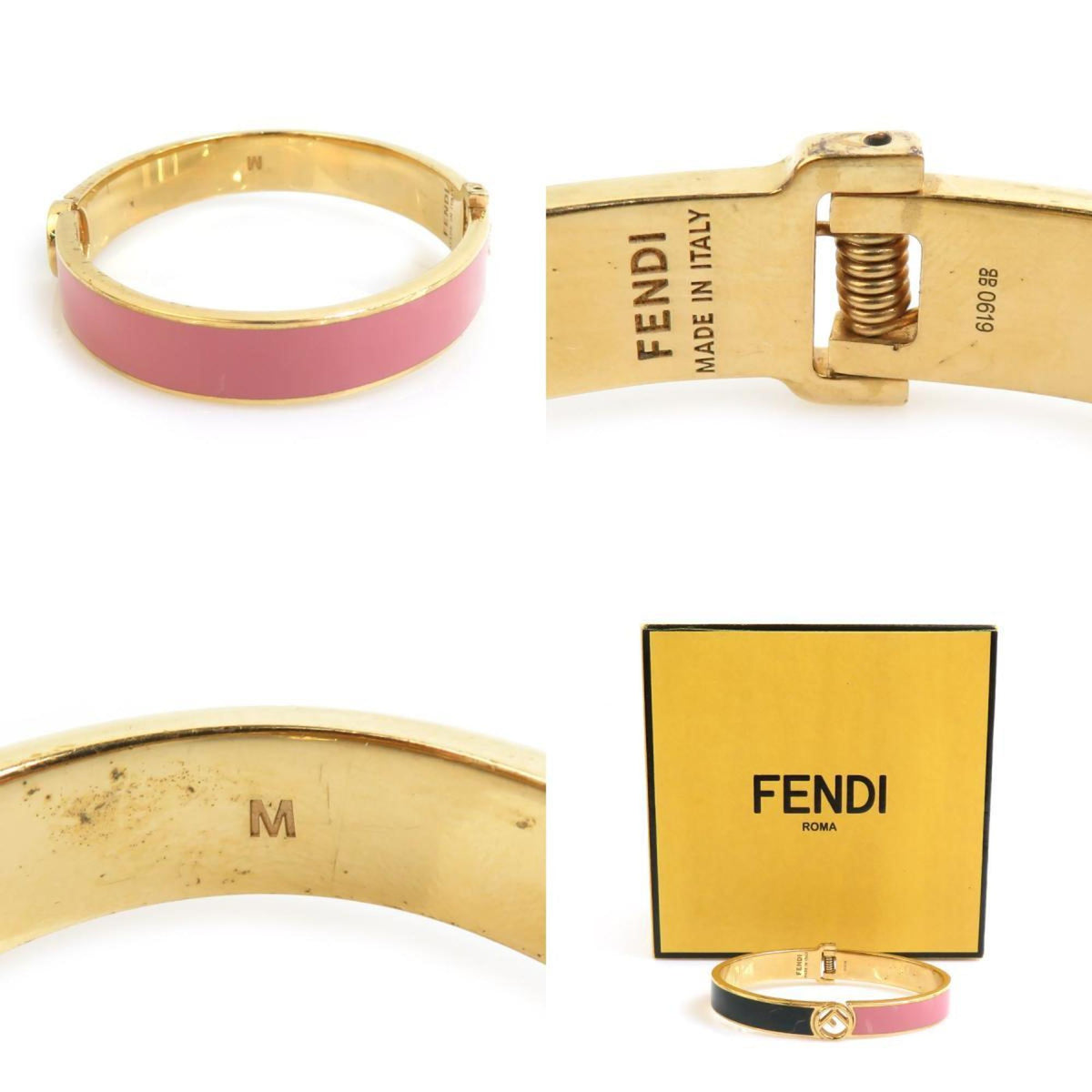 Bangle Metal Black and Pink Gold Bracelet
