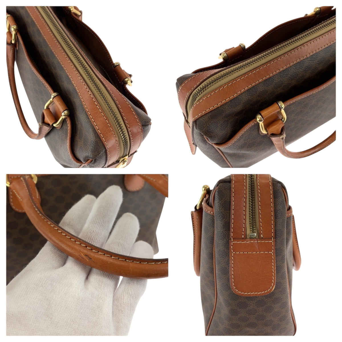 Vintage Duffle Bag Macadam Coated Canvas Large