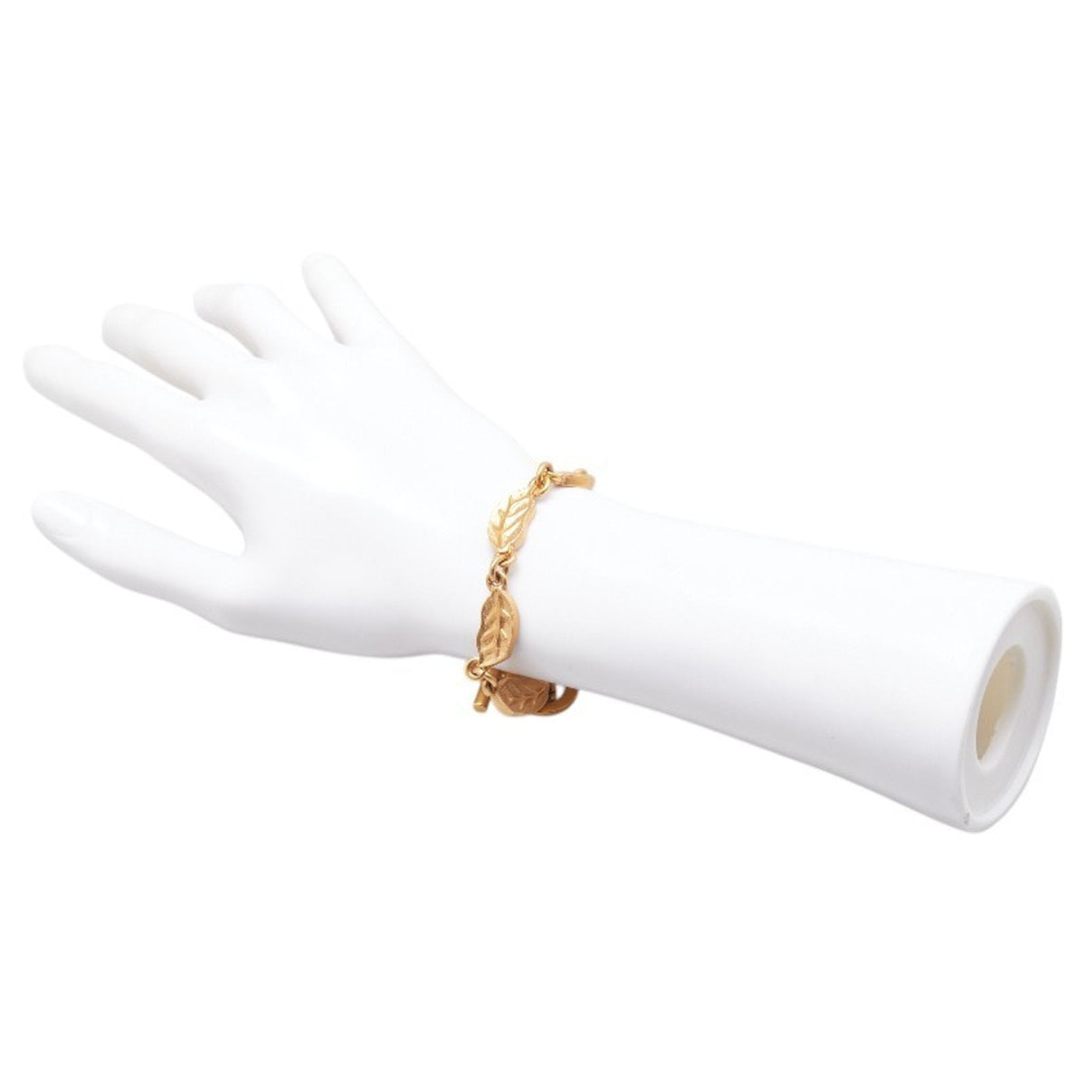 Leaf Motif Chain Bracelet Gold