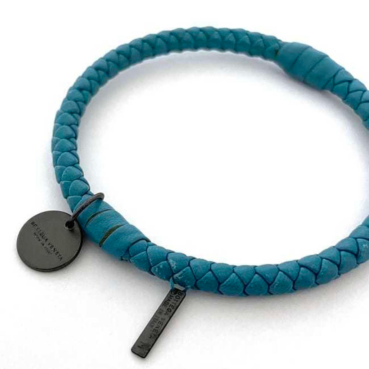 Leather Bracelet Light Blue