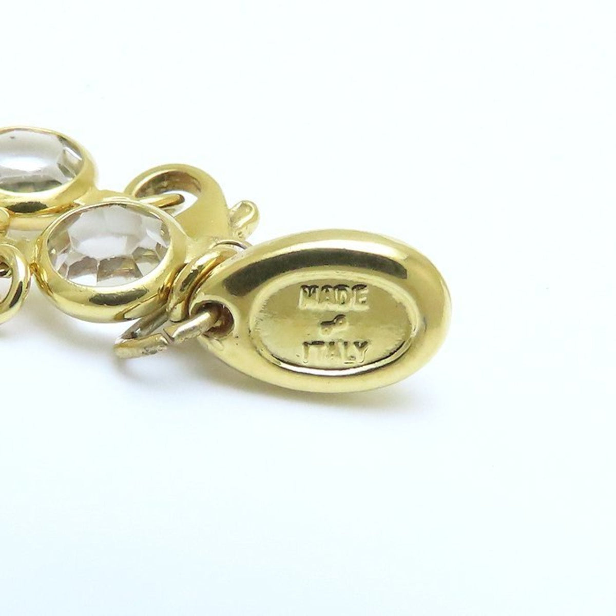 Triomphe Motif Bracelet Gold Plated with Rhinestones