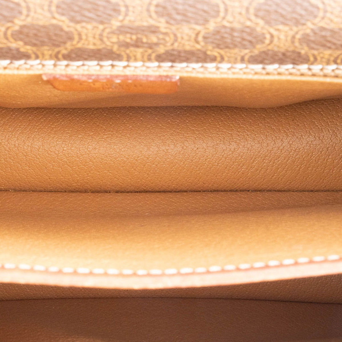 Vintage Saddle Flap Shoulder Bag Macadam Coated Canvas Small