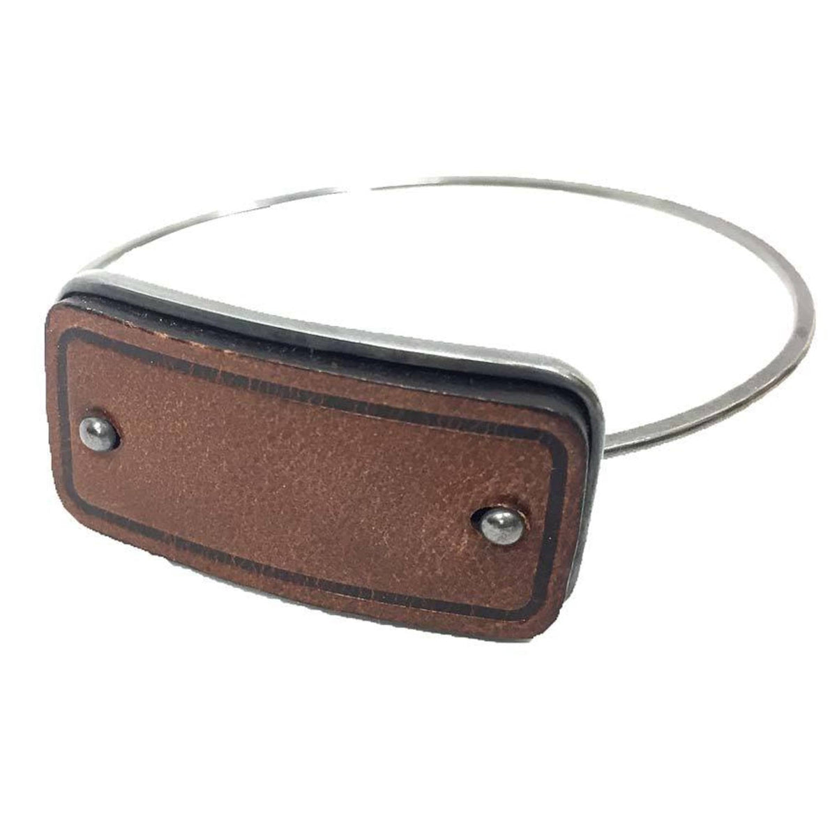 Bracelet Leather and Sterling Silver Medium