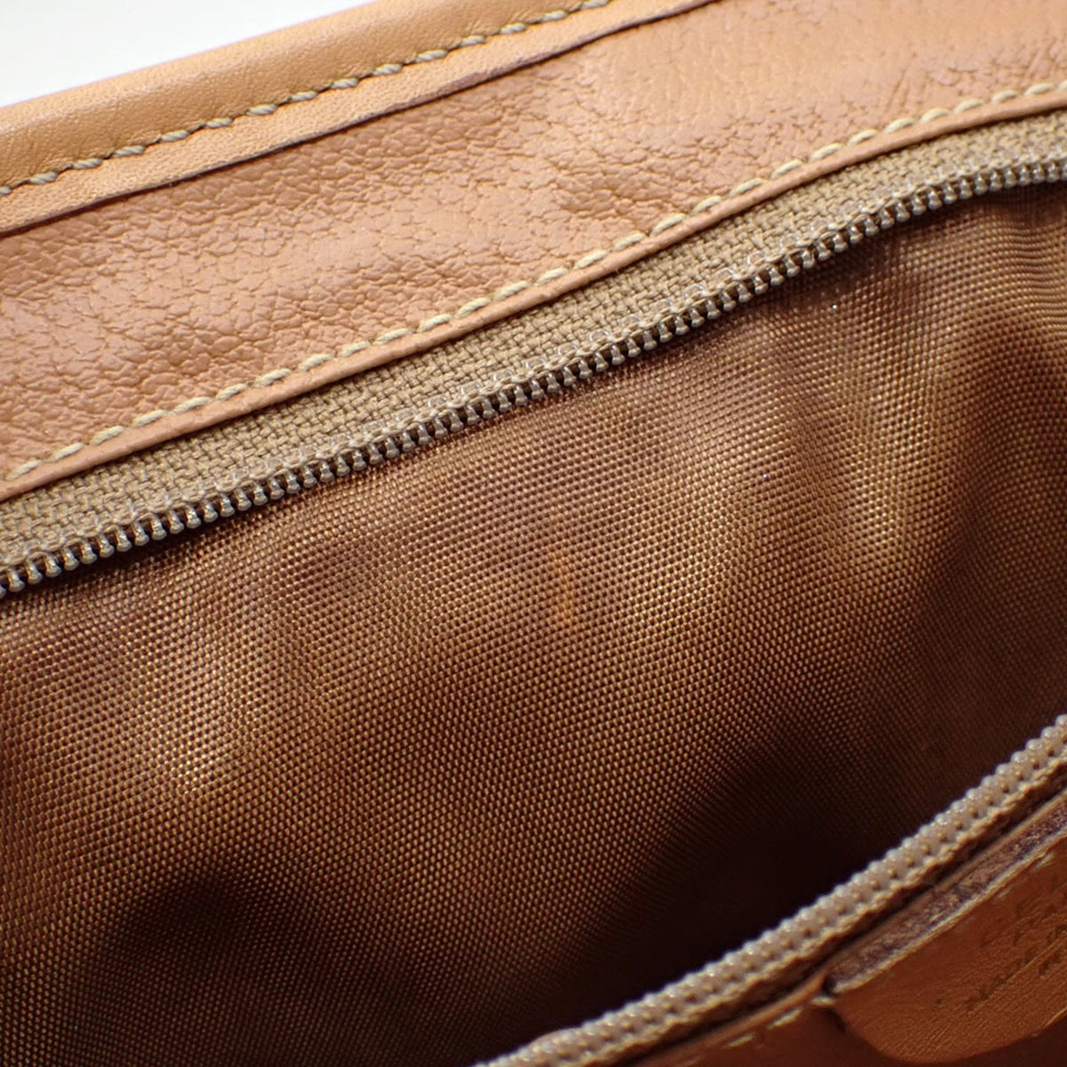 Vintage Saddle Flap Shoulder Bag Macadam Coated Canvas Small