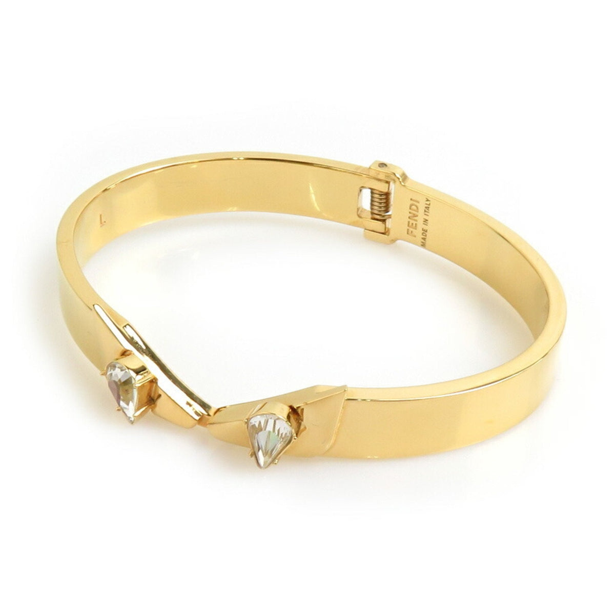 Bangle Metal Gold and Silver with Rhinestone Bracelet