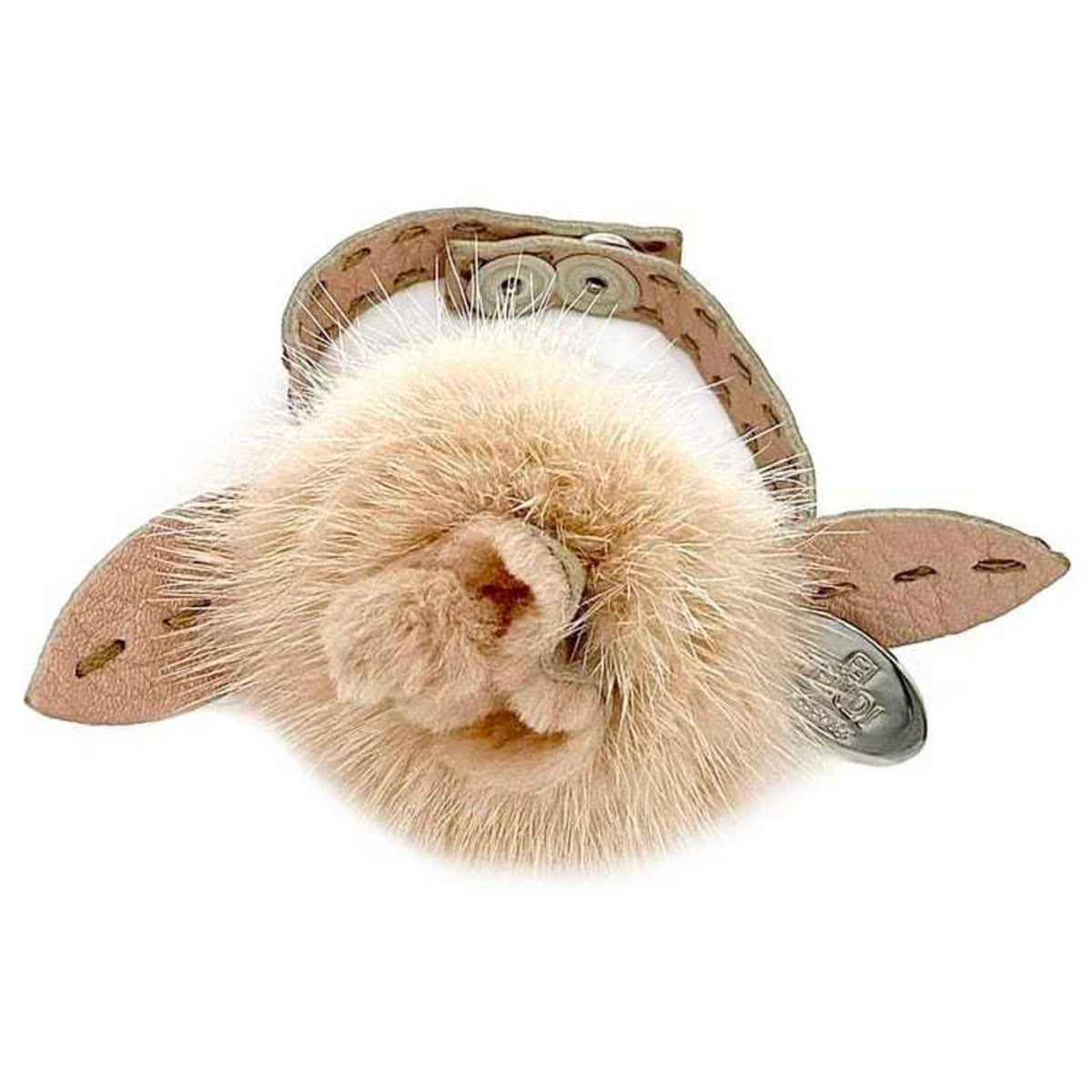 Charm Bracelet Fur and Leather Pink