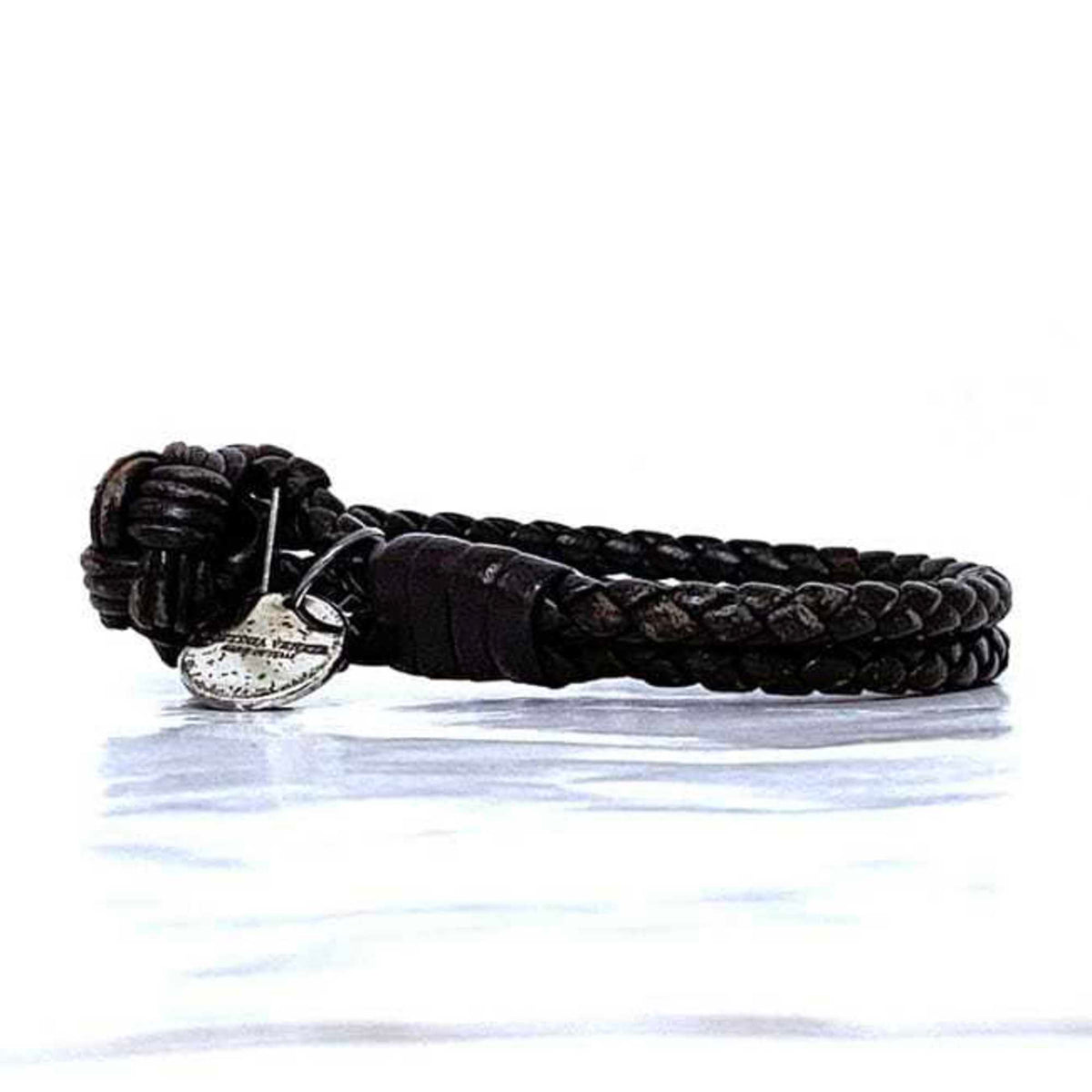 Intrecciato Bracelet Leather Brown