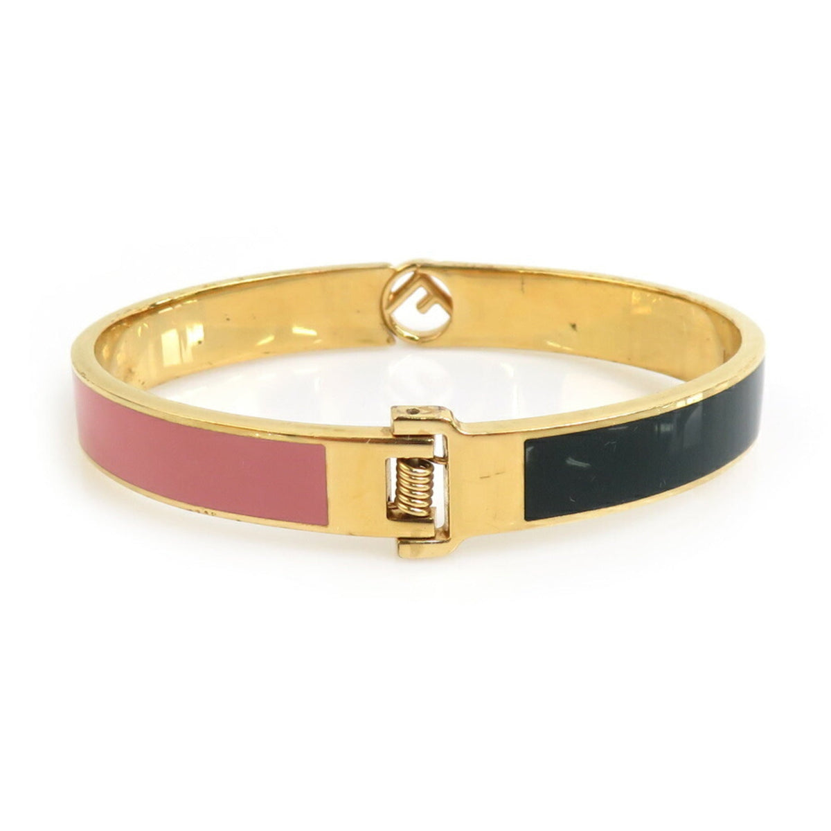 Bangle Metal Black and Pink Gold Bracelet