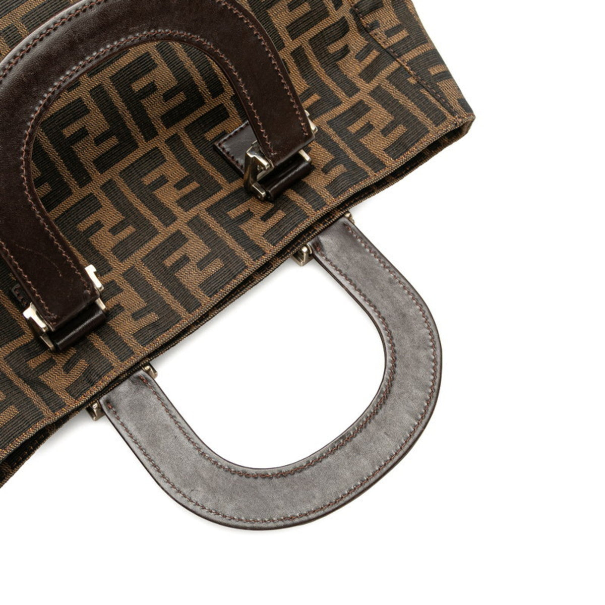 Vintage FF Handle Tote Zucca Canvas Small