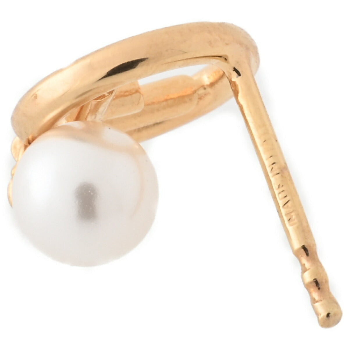 Earrings Pearl Gold-Tone Metal