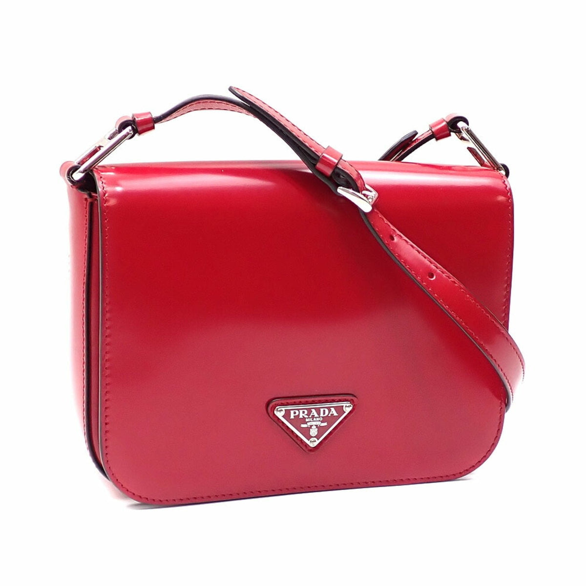 Cleo Flap Shoulder Bag Spazzolato Leather Small