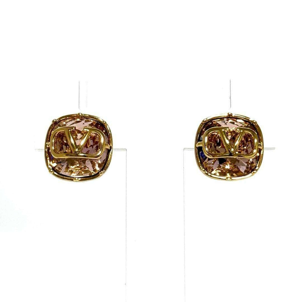 Crystal Earrings Metal and Rhinestone