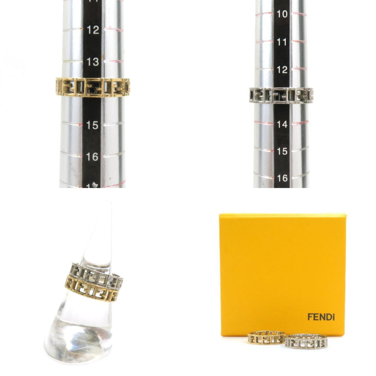 Ring Set Of Two Metal Gold And Silver