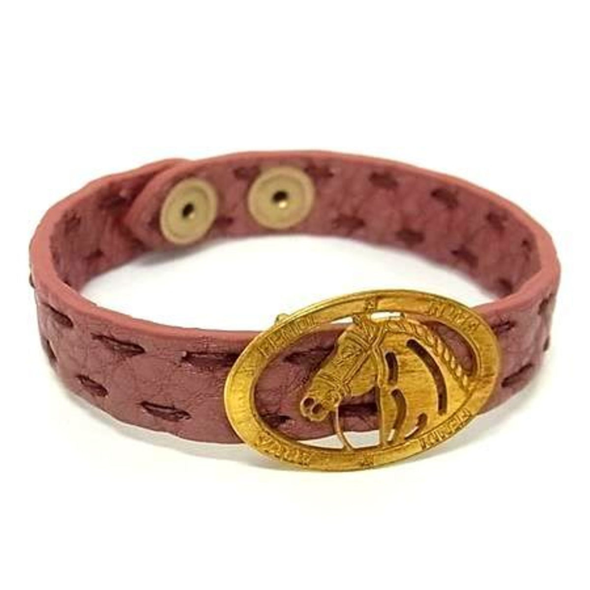 Bracelet Leather and Pink Gold