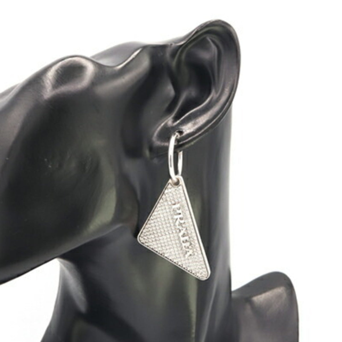 Single Earring Crystal Sterling Silver