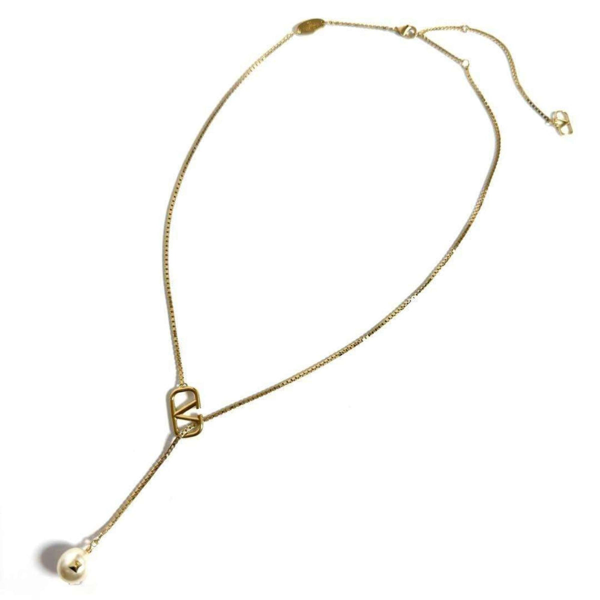 Pendant Necklace Artificial Pearl and Metal