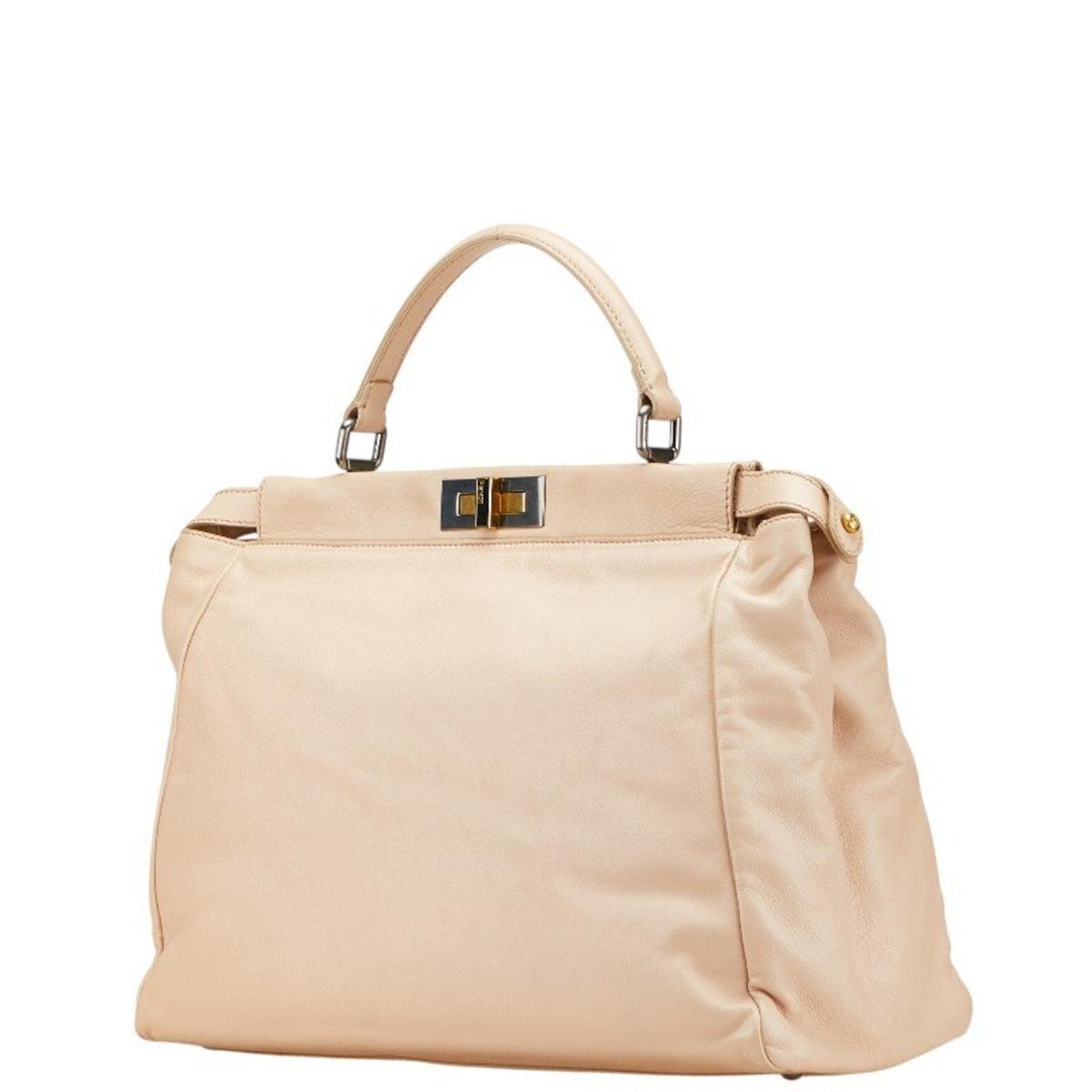 Peekaboo Bag Leather with Snakeskin Interior Large