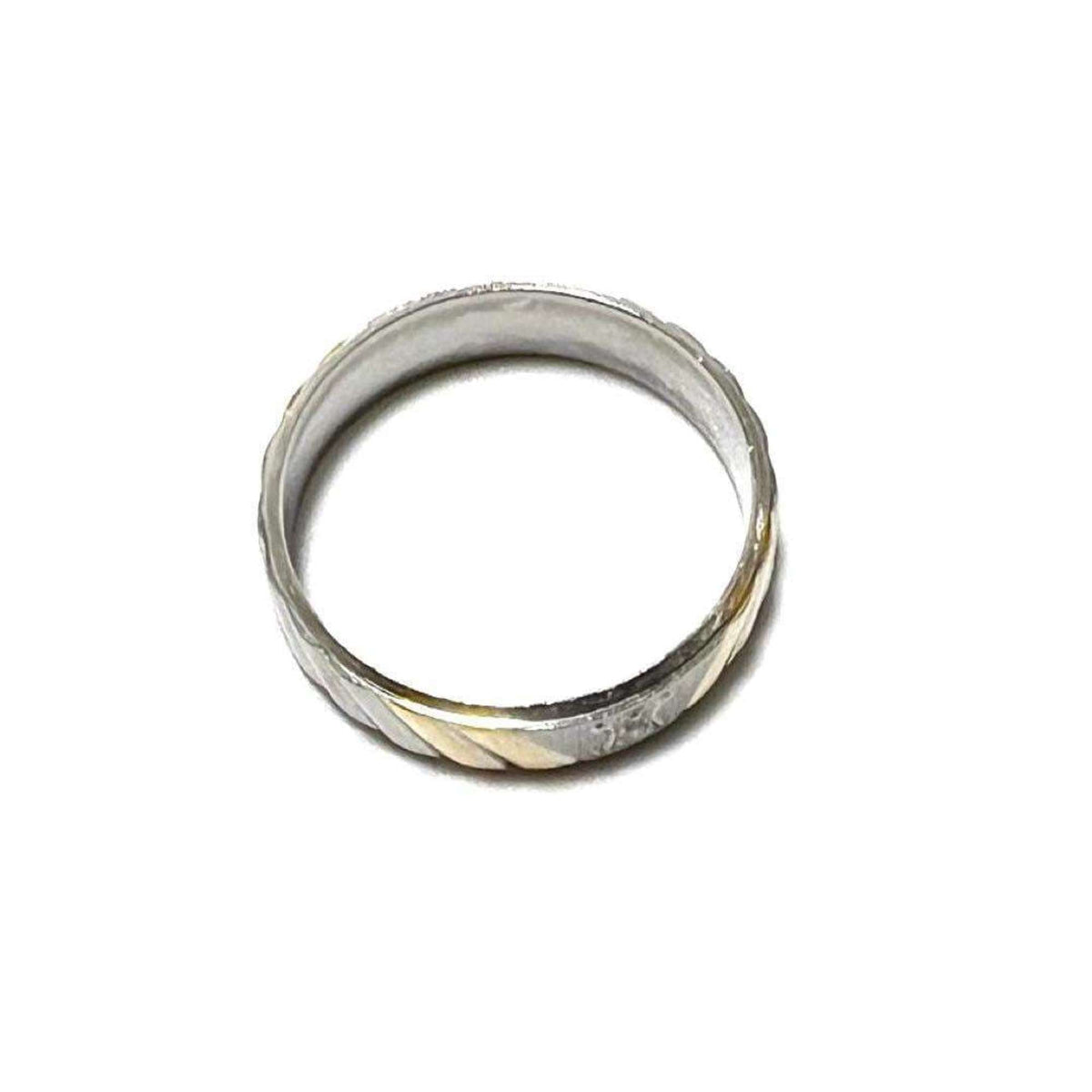 Band Ring Platinum and 18K Yellow Gold