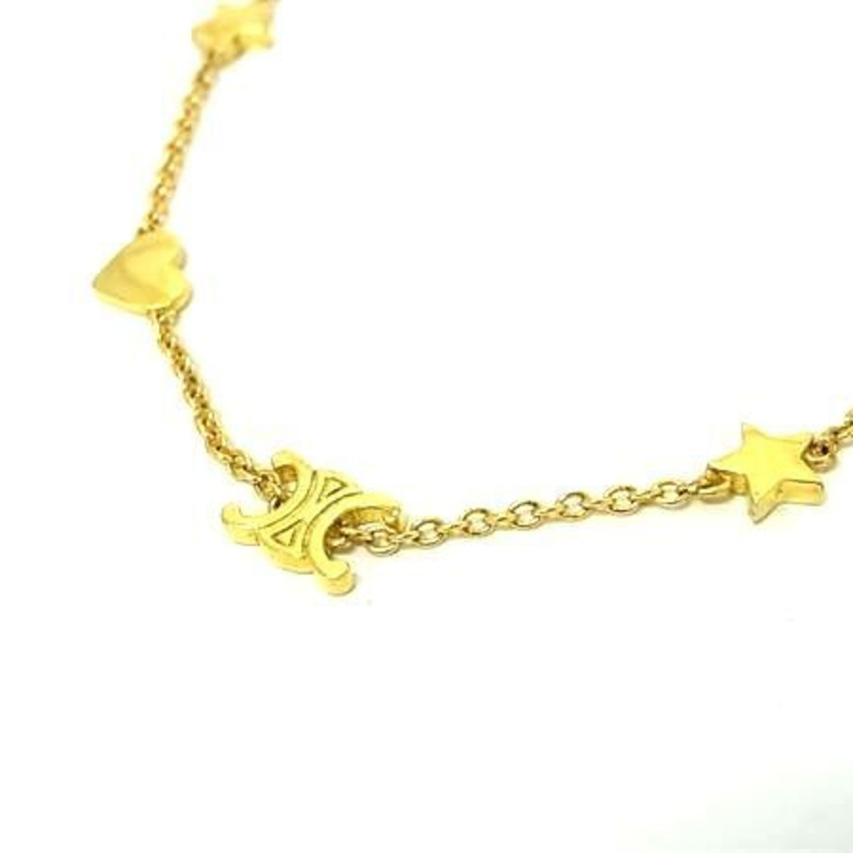 Pendant Necklace Gold Metal