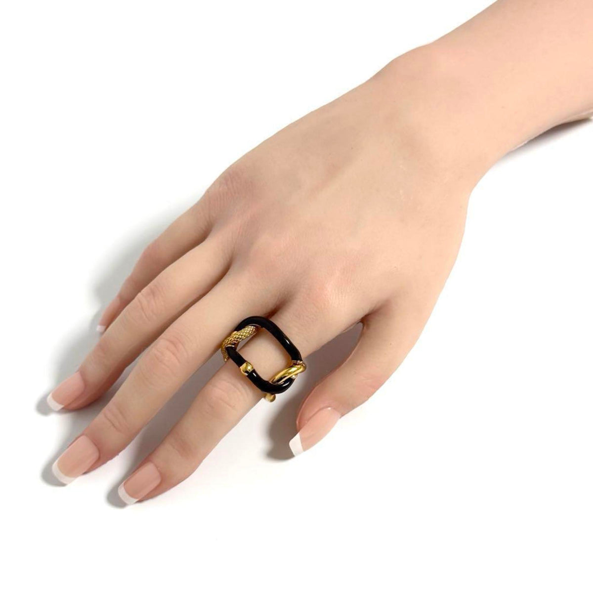 Intrecciato Chain Ring Sterling Silver