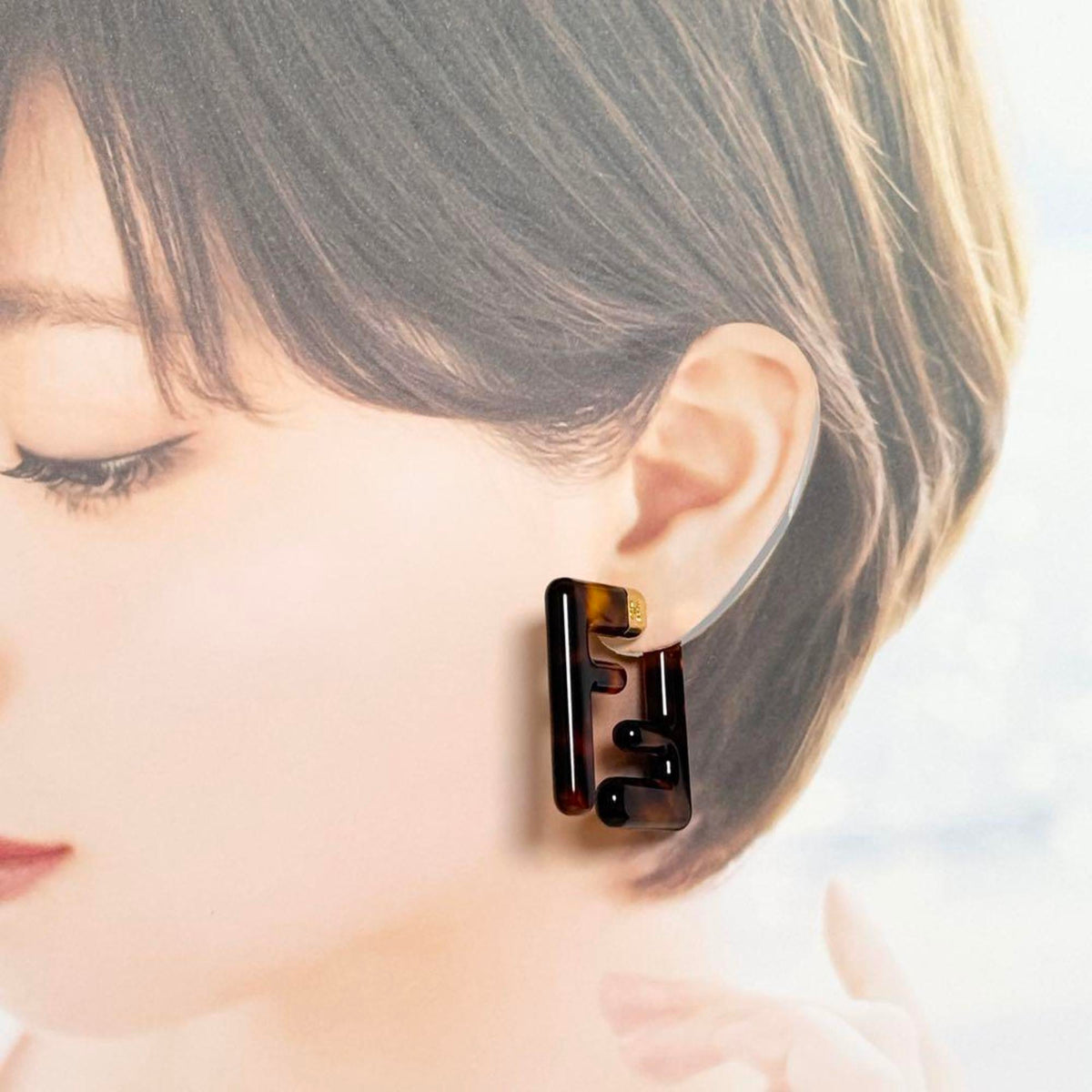 Earrings Metal and Resin