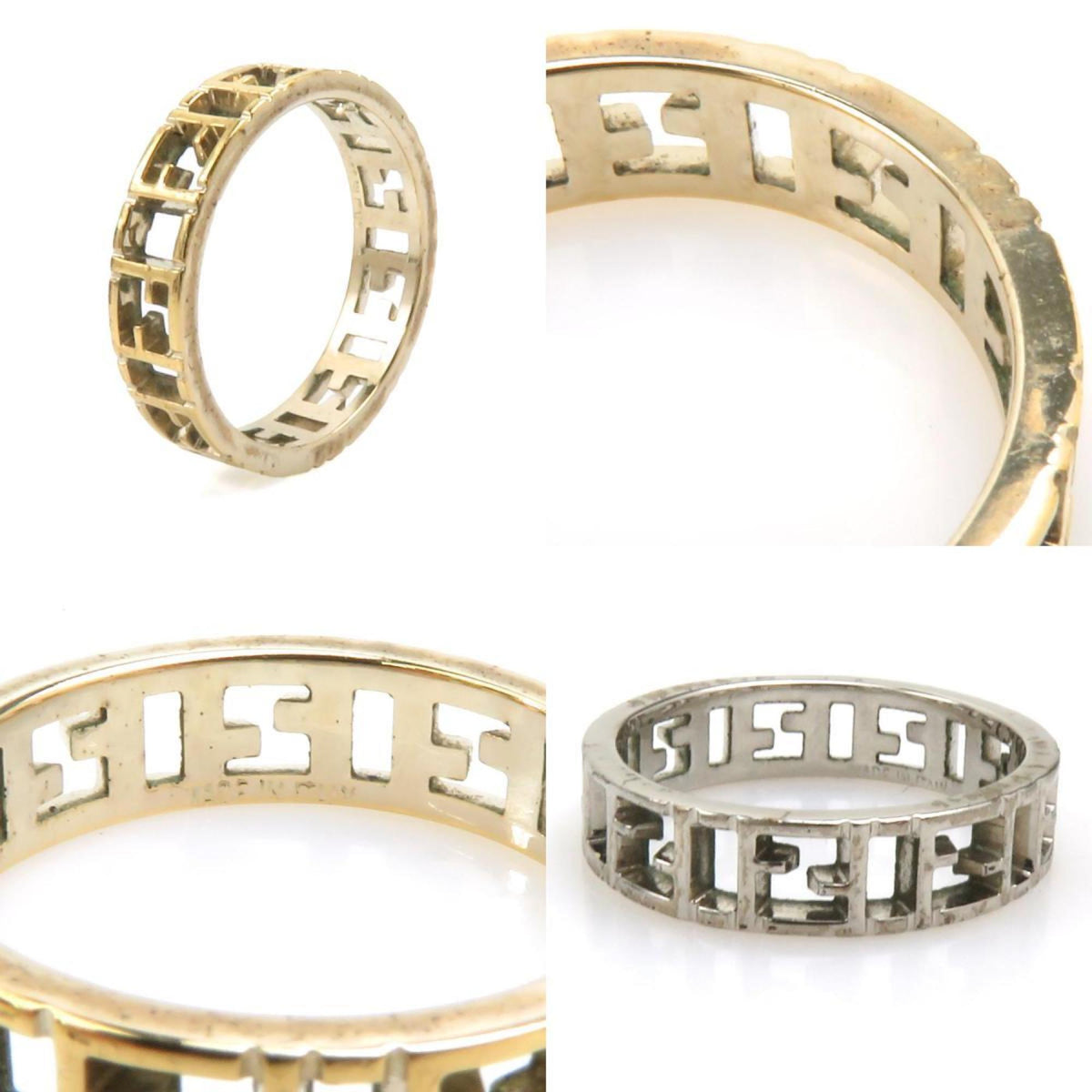 Ring Set Of Two Metal Gold And Silver
