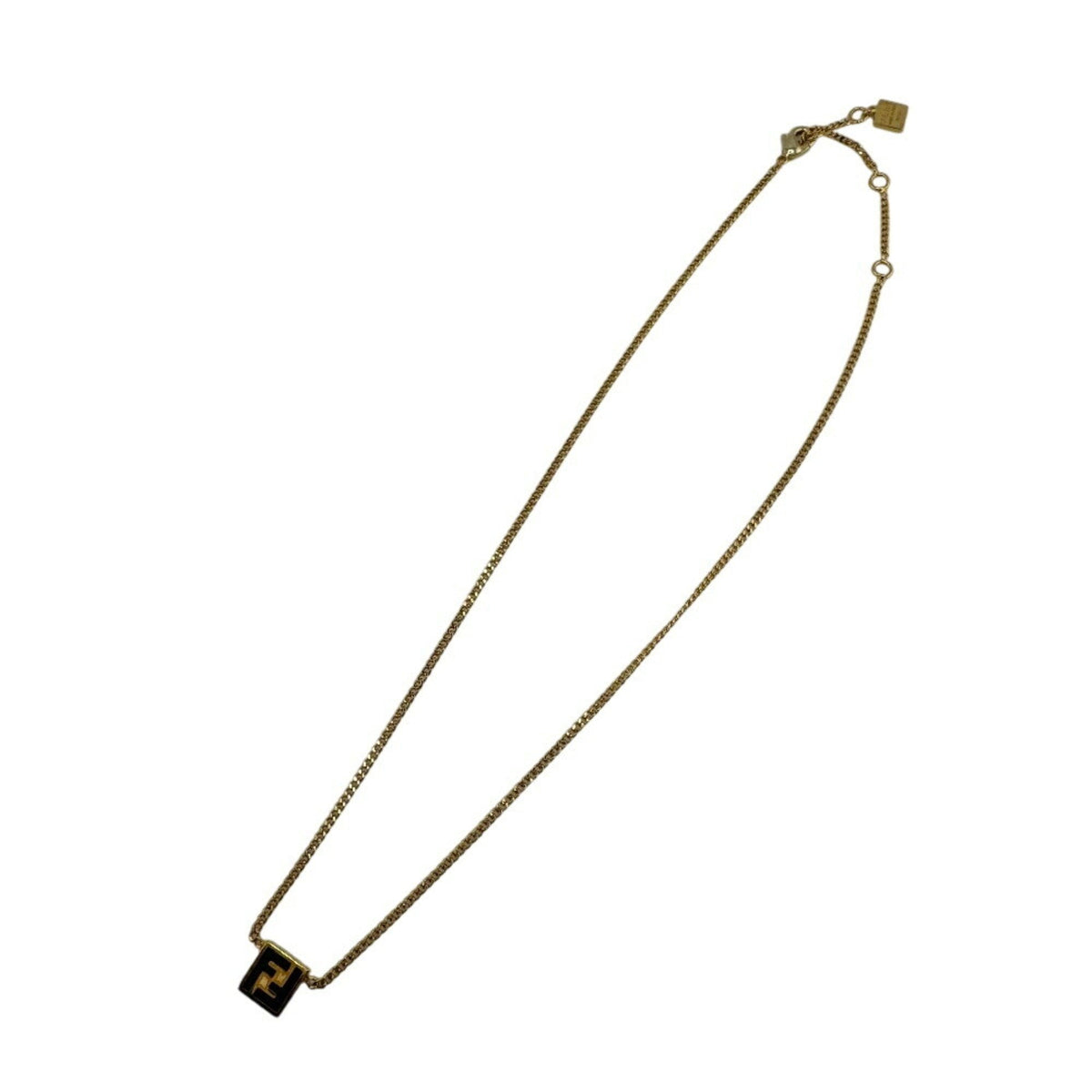 Forever Plate FF Necklace Gold
