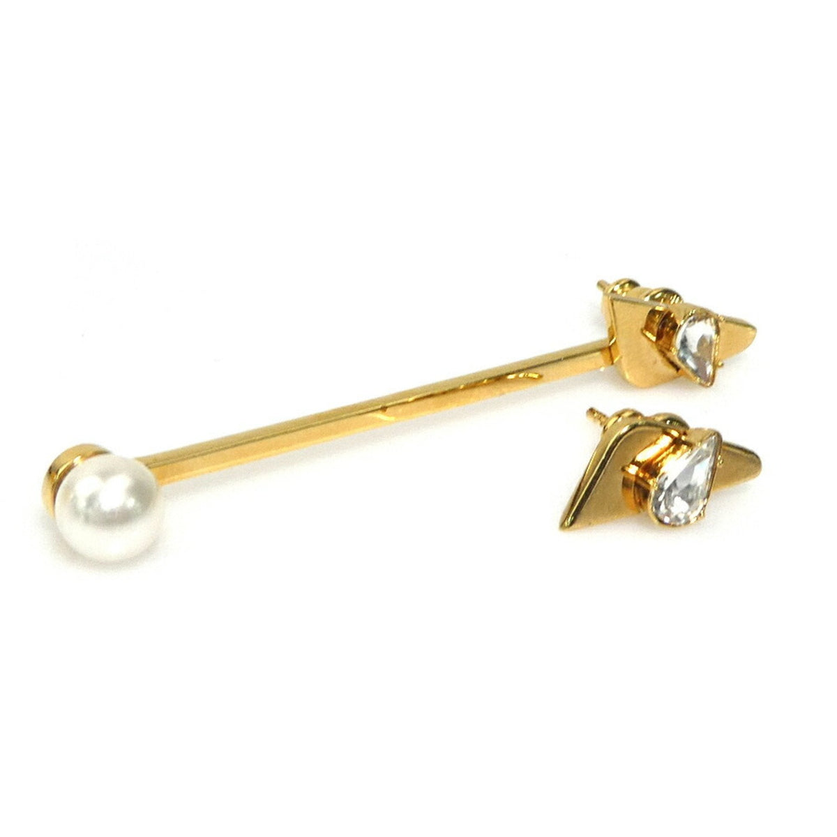 Pearl Earrings Metal and Pearl
