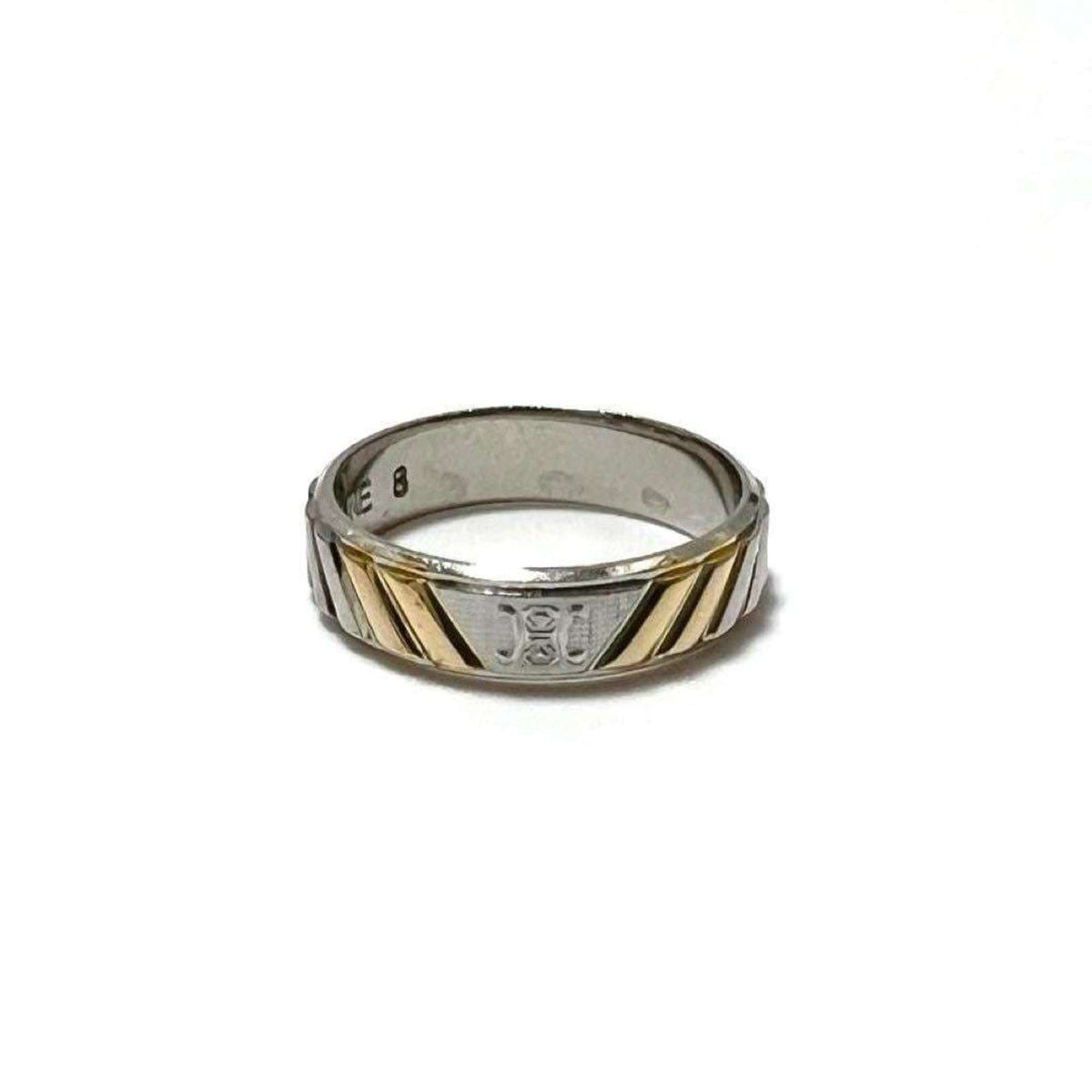 Trim Off Ring Platinum and 18K Yellow Gold