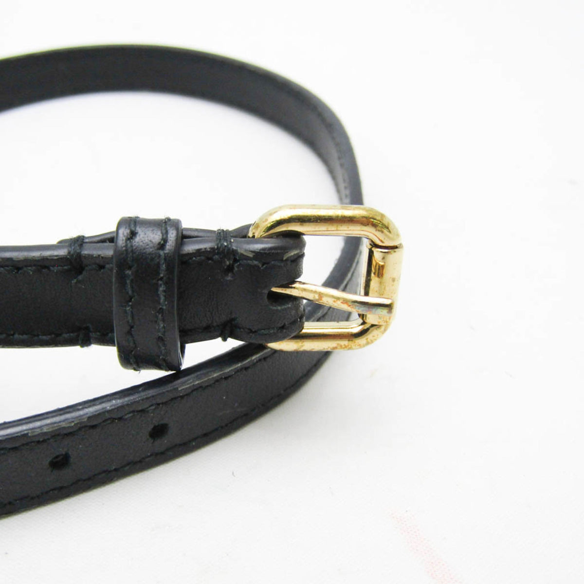 Bracelet Leather and Metal Black and Gold