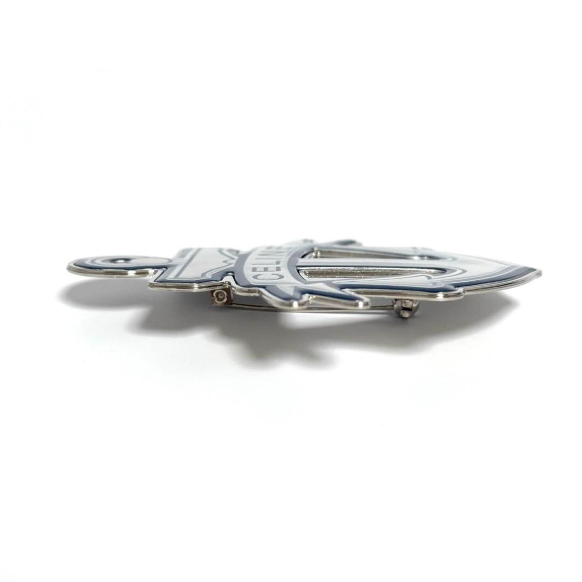 Anchor Badge Brooch Metal Blue and Silver